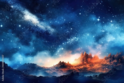 AI Generated Fantasy Universe Starry Sky background