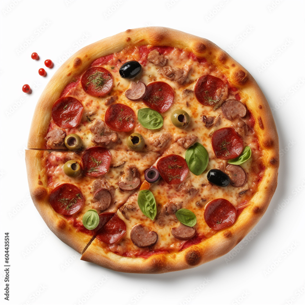 pizza isolated image on white background
