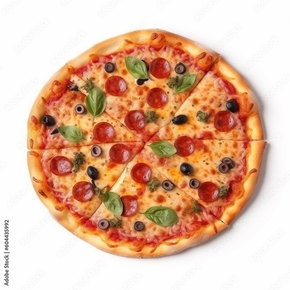 pizza isolated image on white background