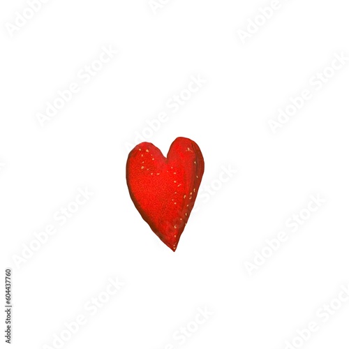 Heart red mystic sign symbol watercolor sketch