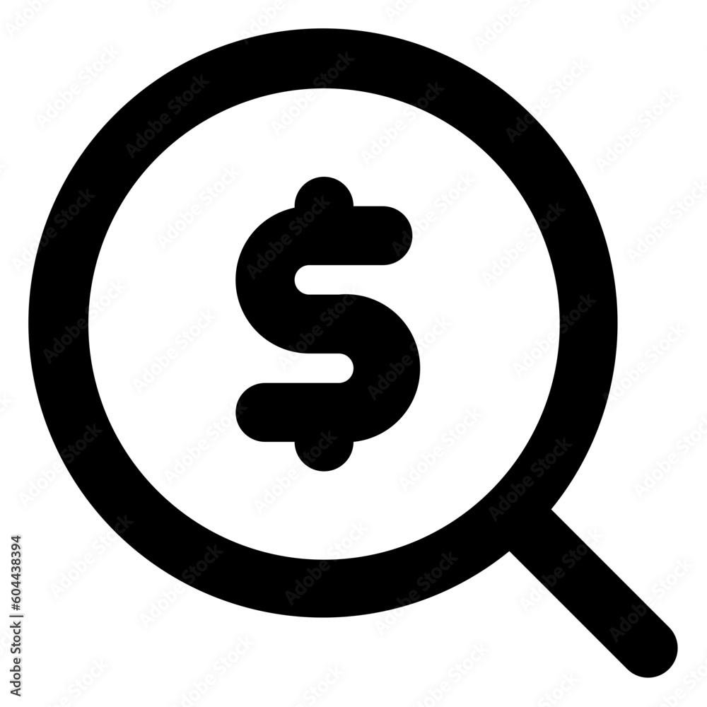 magnifying glass outline business icon