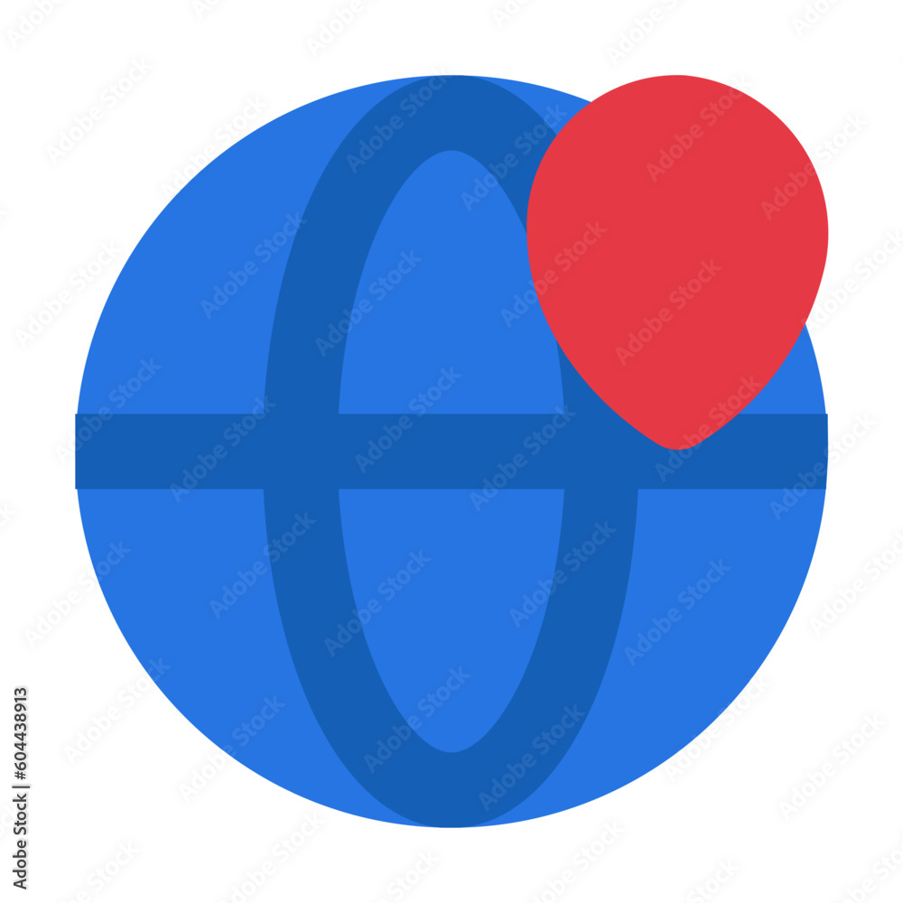 worldwide Flat graphic design business icon worldwide Flat graphic design business icon
