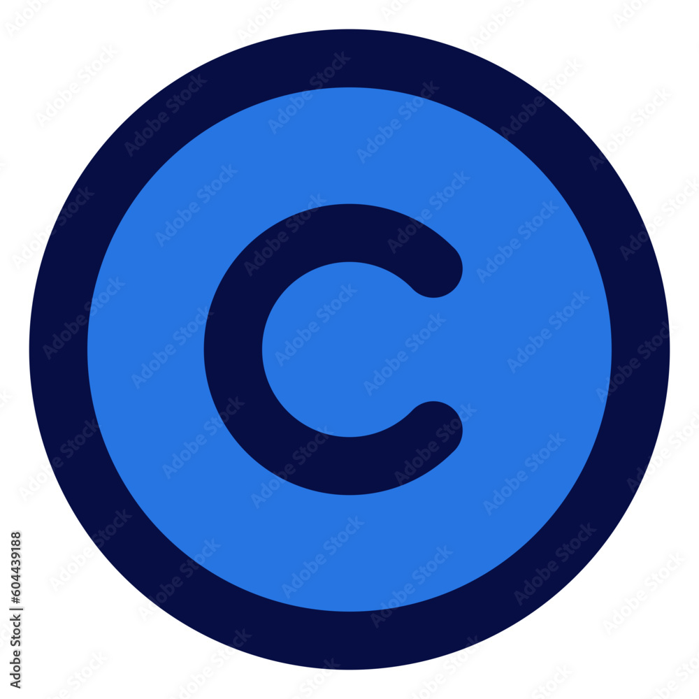 copyright filled line, outline flat business icon copyright filled line, outline flat business icon