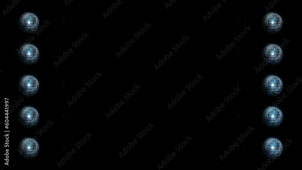 flashing Led wall light. Animation of flashing light on led wall or projectors for stage lights. Flashes on 25 different screens  4K video