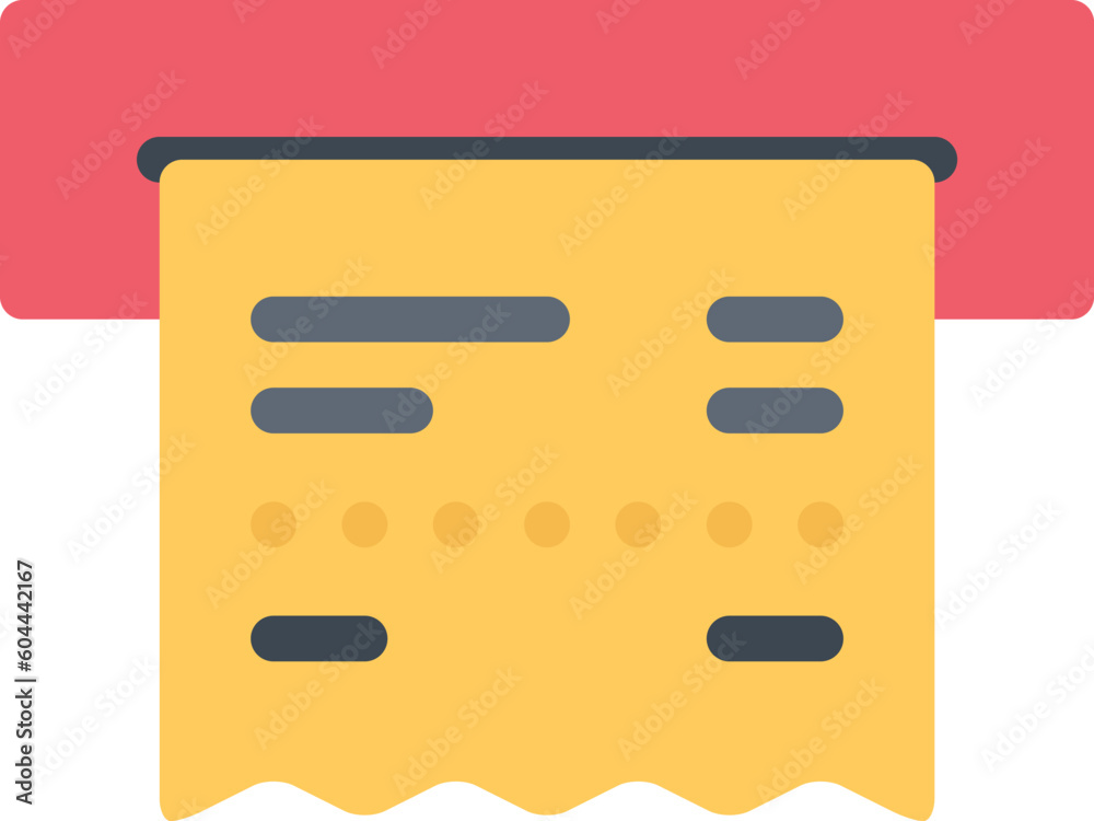 design vector image icons atm-receipt