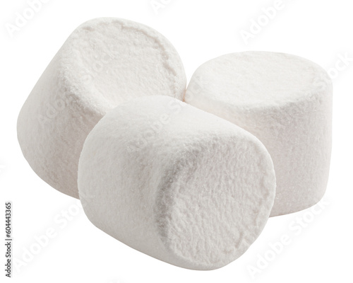 Bild auf Leinwand marshmallow isolated on white background, clipping path, full depth of field