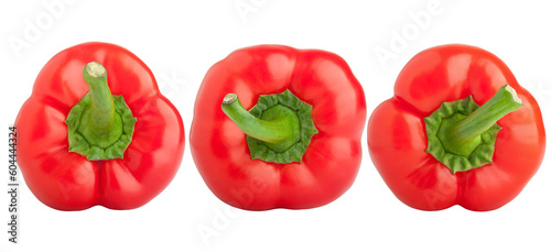 sweet pepper, paprika, isolated on white background, full depth of field