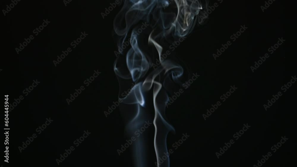 Smoke Rises Ripples on Black Background Smoke Rises Ripples on Black Background