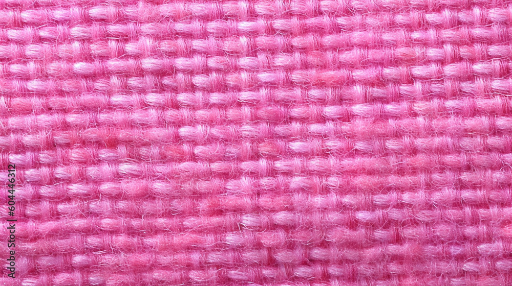 Fototapeta premium Pink Tweed Fabric Texture Background - Textile Material - Generative AI