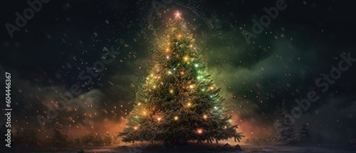 christmas tree with christmas decorations 