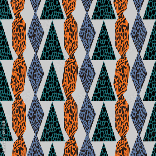 Seamless vector pattern clash on silver white color background.