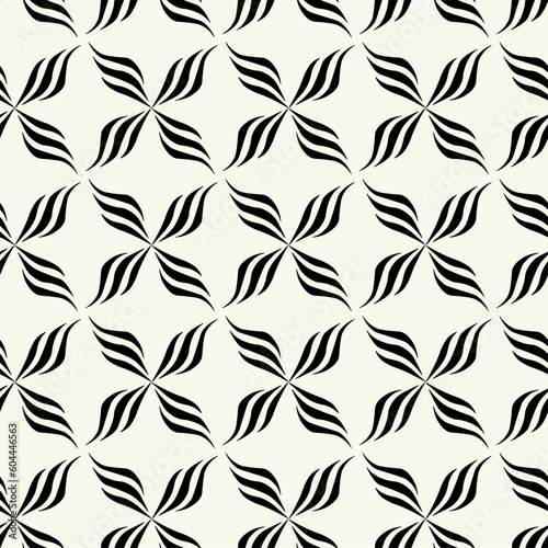 Vector monochrome geometric pattern in simple graphic design. Fashion trendy geometry.