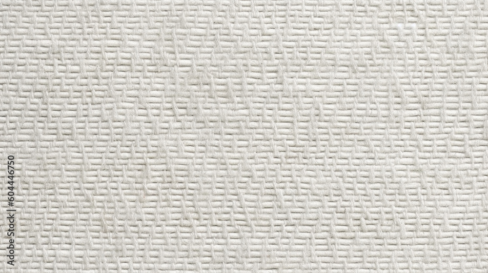 White Tweed Fabric Texture Background - Textile Material - Generative AI