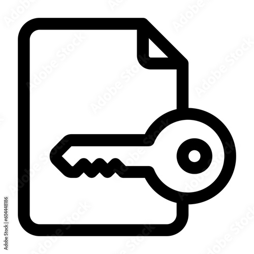 encryption file outline icon