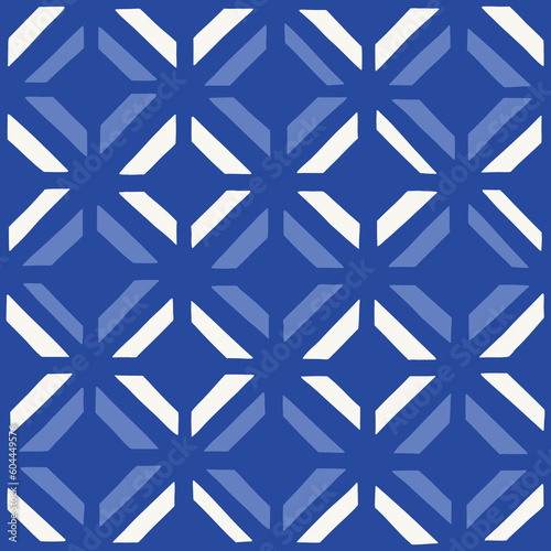 Hand-Drawn Artisanal Wood Block Print Geometric Vector Seamless Pattern. Hans-Stamped Mirrored Triangles Organic Lines Background. Global Nomadic Design. Mini Boho Repeat