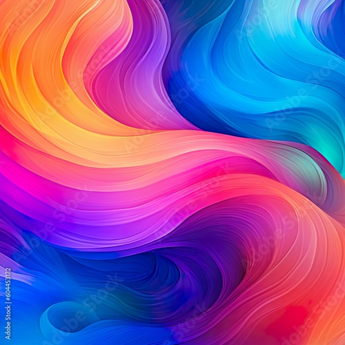 Mesmerizing and colorful abstract background image with swirling patterns and vibrant gradients, Generated AI