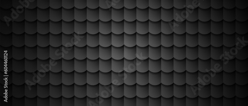Black roof background. Roof tiles vector illustration.