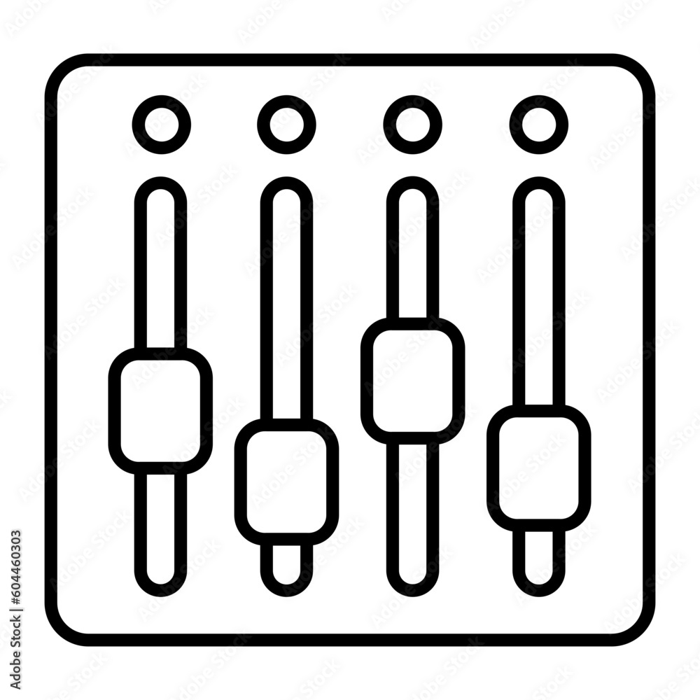 Equalizer Thin Line Icon Equalizer Thin Line Icon