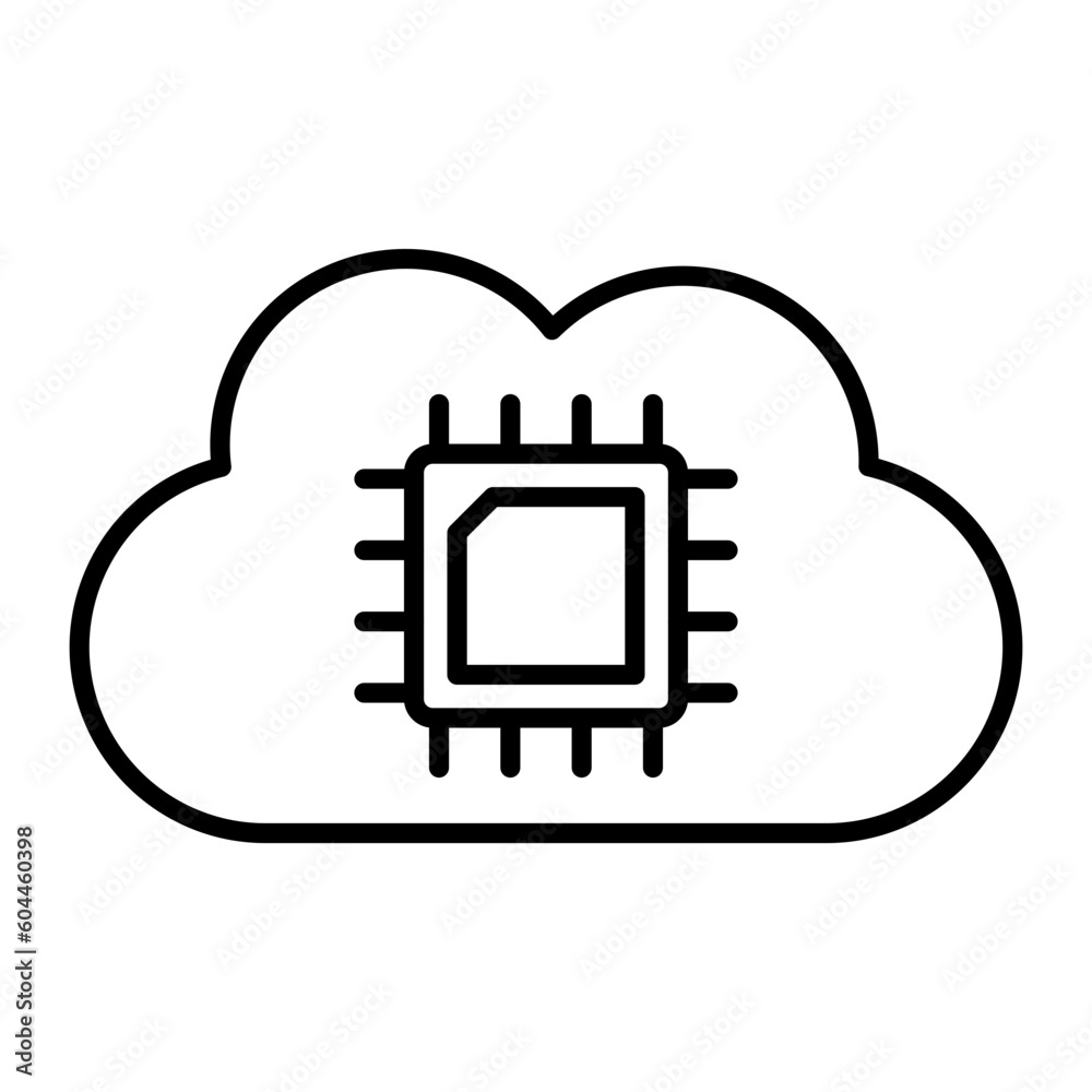 Cloud Technology Thin Line Icon Cloud Technology Thin Line Icon