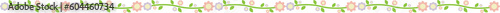 The flower Boarder cartoon style natural concept
