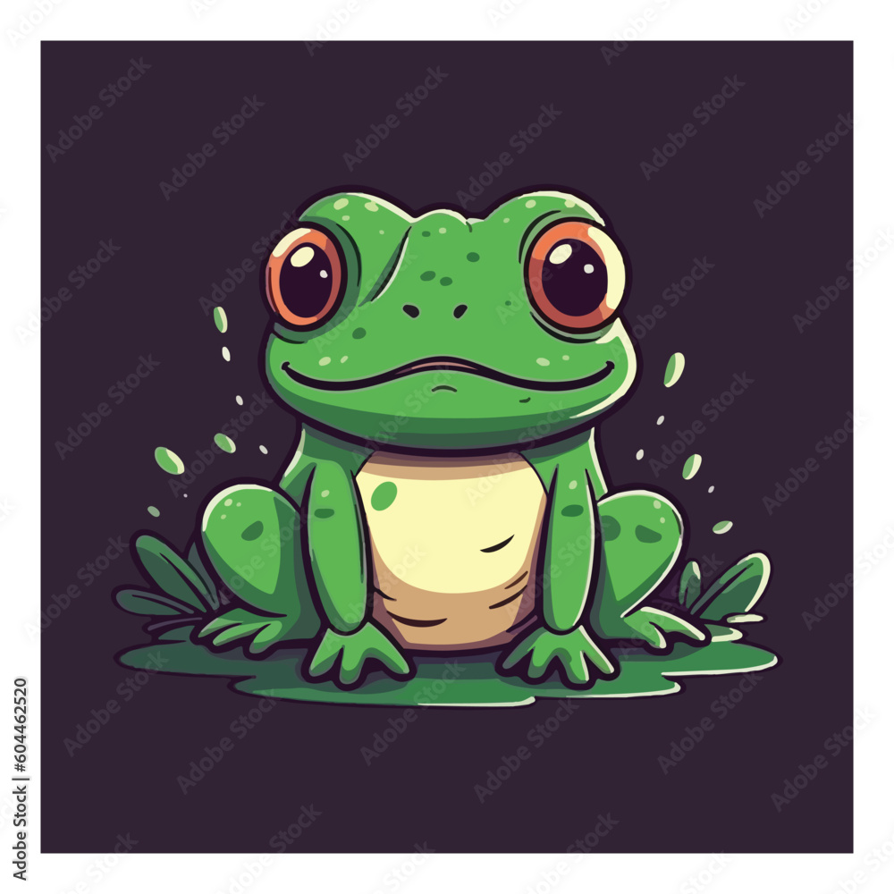 Cute frog mascot character for nature conservation organization Cute frog mascot character for nature conservation organization