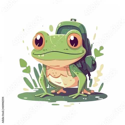 Cute frog mascot character for nature conservation organization