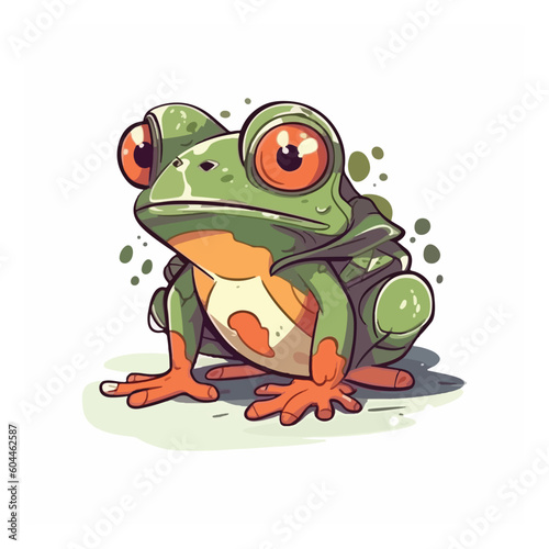 Cute frog mascot character for nature conservation organization