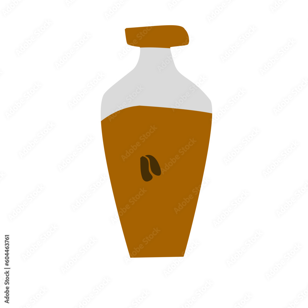 flat style coffee bottle illustration flat style coffee bottle illustration