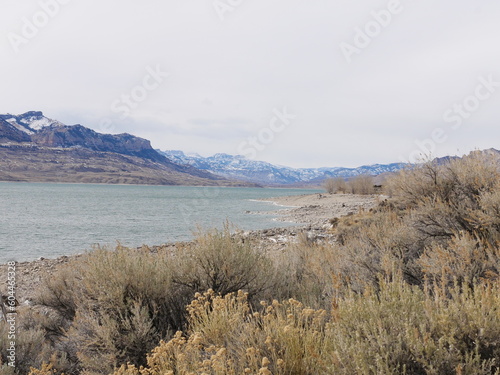 lake and mountains