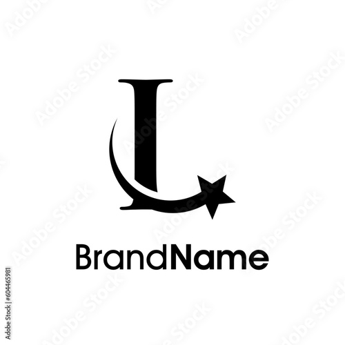 Elegant Initial L Star Logo