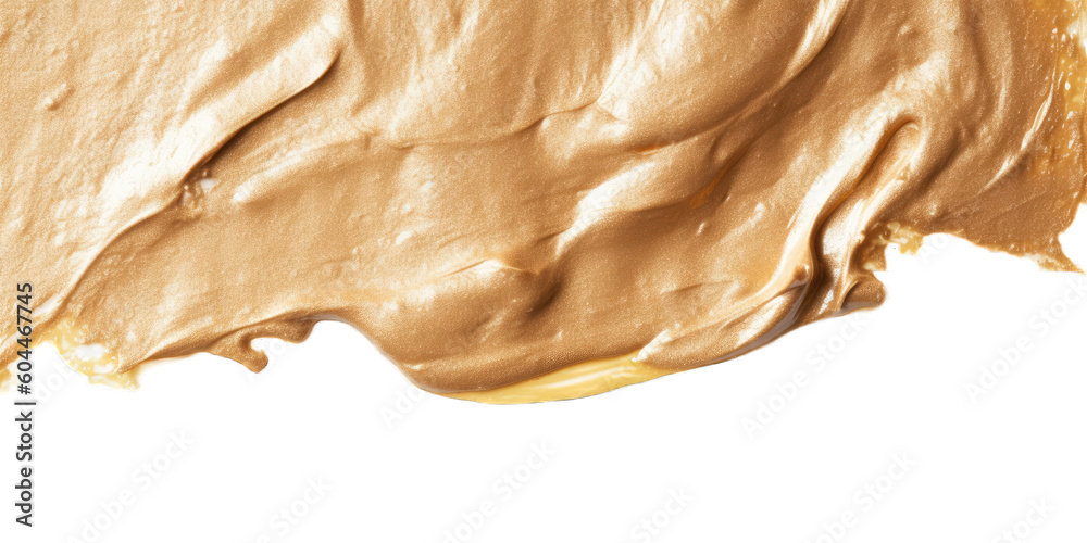 Liquid makeup foundation. Cream texture isolated on transparent background. Realistic skincare make up swatch. Gold cream beauty product. Liquid makeup foundation. Cream texture isolated on transparent background. Realistic skincare make up swatch. Gold cream beauty product.
