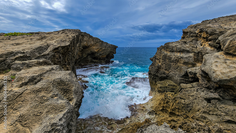 The Waves At The Cliffs of Cueva del Indio Puerto Rico