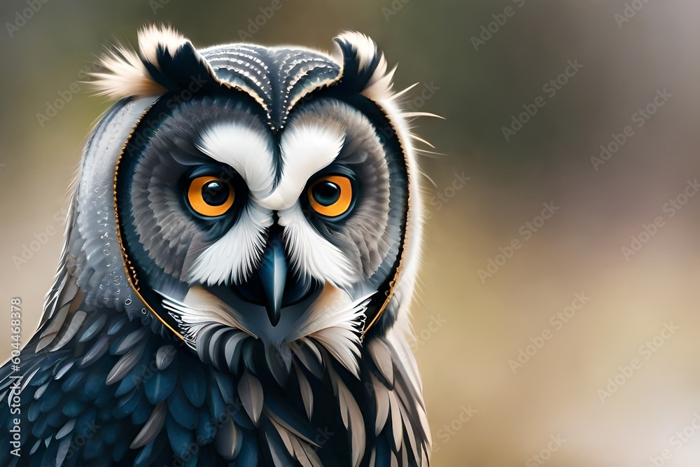 Fototapeta premium Great Gray Owl bird , Generative AI