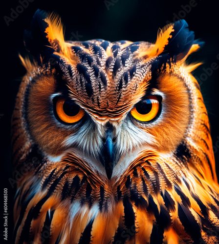 owl, coruja  dark color olhos  © Peroni