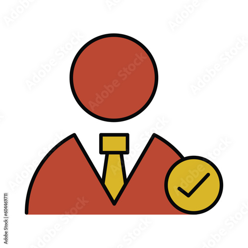 man, politician, check, tick, perfect politician icon