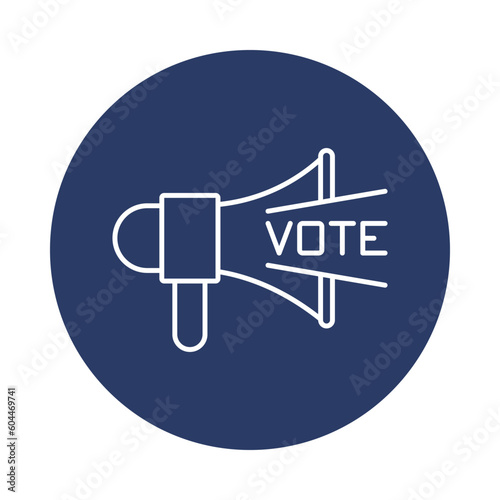 mic, vote, announcement, election promotion icon
