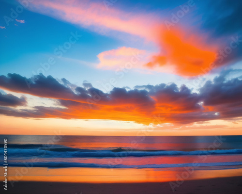 sunset over the sea © Jonathan