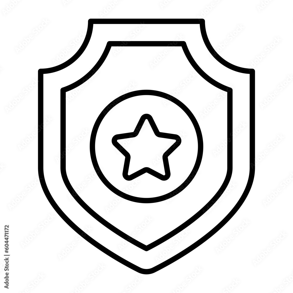 Shield Thin Line Icon Shield Thin Line Icon