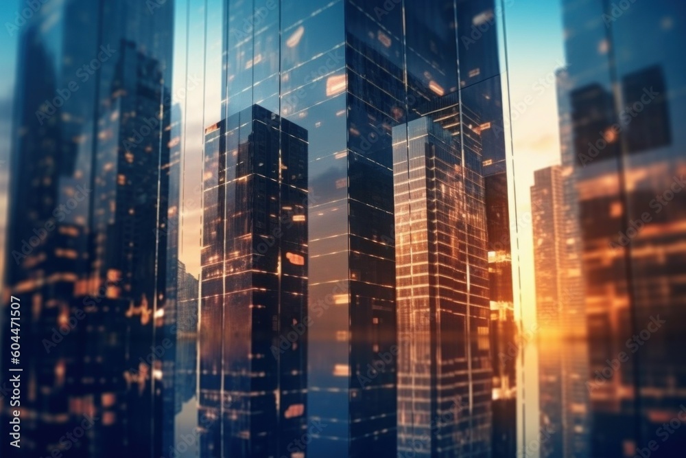 Abstract business background of a glass skyscraper. AI generated, human enhanced Abstract business background of a glass skyscraper. AI generated, human enhanced