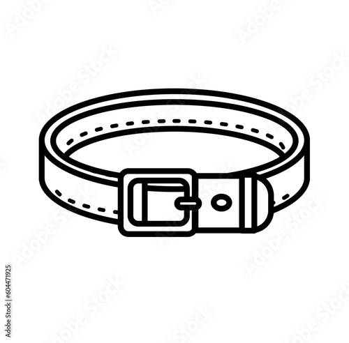 Cute belt outline icon