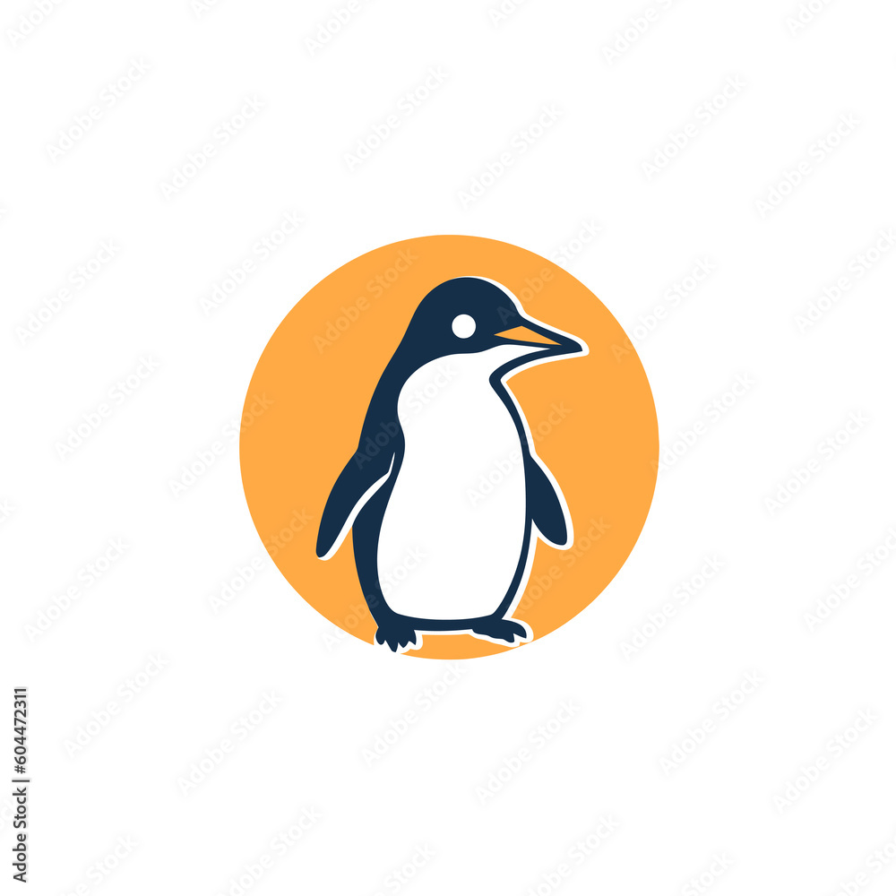 Fototapeta premium Penguin head logo vector - Bird Brand Symbol