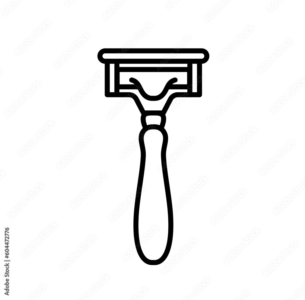 Cute razor mustache beard outline icon
Cute razor mustache beard outline icon