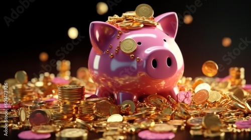 Concept of Piggy Bank for Financial Freedom