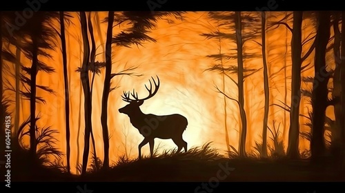Forest Fire: A Nightmare for Wildlife. Generated by AI. © DigitalMuseCreations