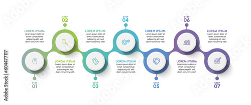 Business data visualization. timeline infographic icons designed for abstract background template milestone element modern diagram process technology digital marketing data presentation chart Vector