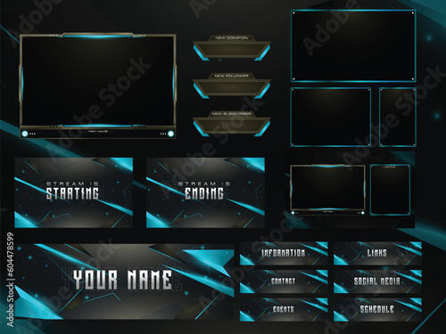 Twitch Overlay Live Stream template set