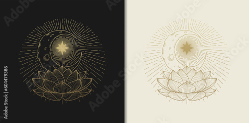 Golden Lotus Blossom A Celestial Symphony
