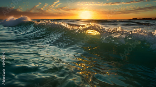 朝の静謐な海の風景 No.012 | Tranquil Serenity of the Morning Sea Generative AI