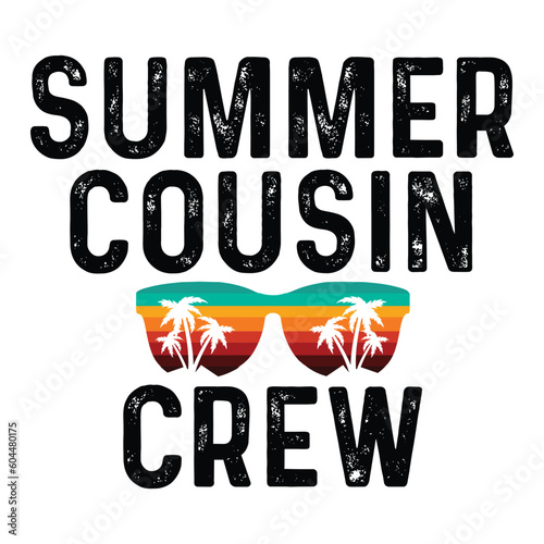 Vintage Summer Cousin Crew T Shirt For Retro Style