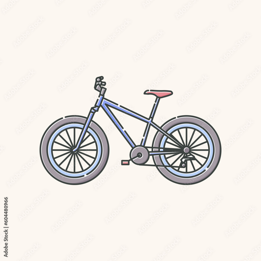 mountain bike illustration, World Bicycle Day elements